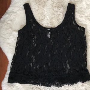 ✨Black Lace/Crochet Tank✨